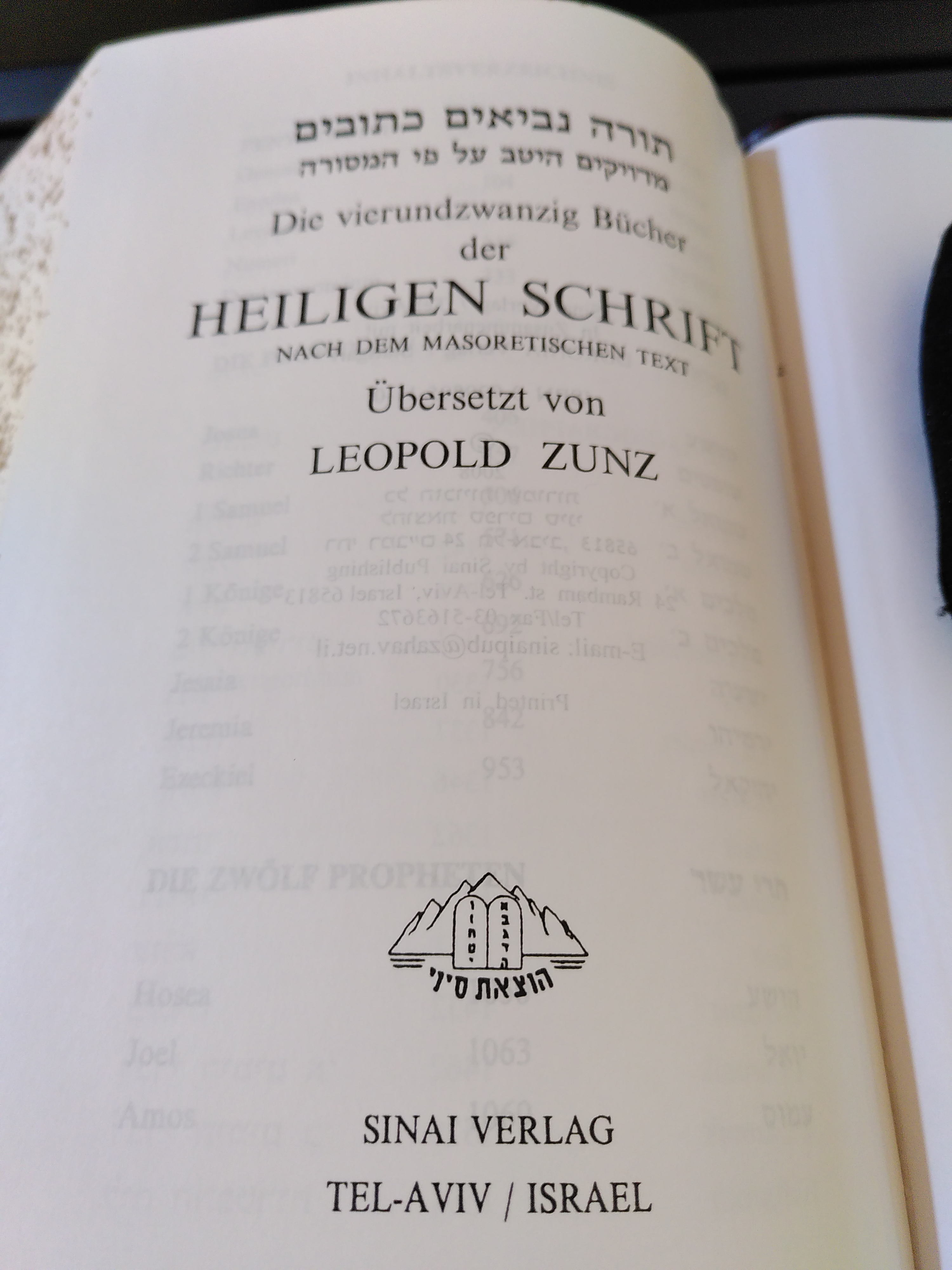 Zweisprachige hebr. -dt, Heilige Schrift