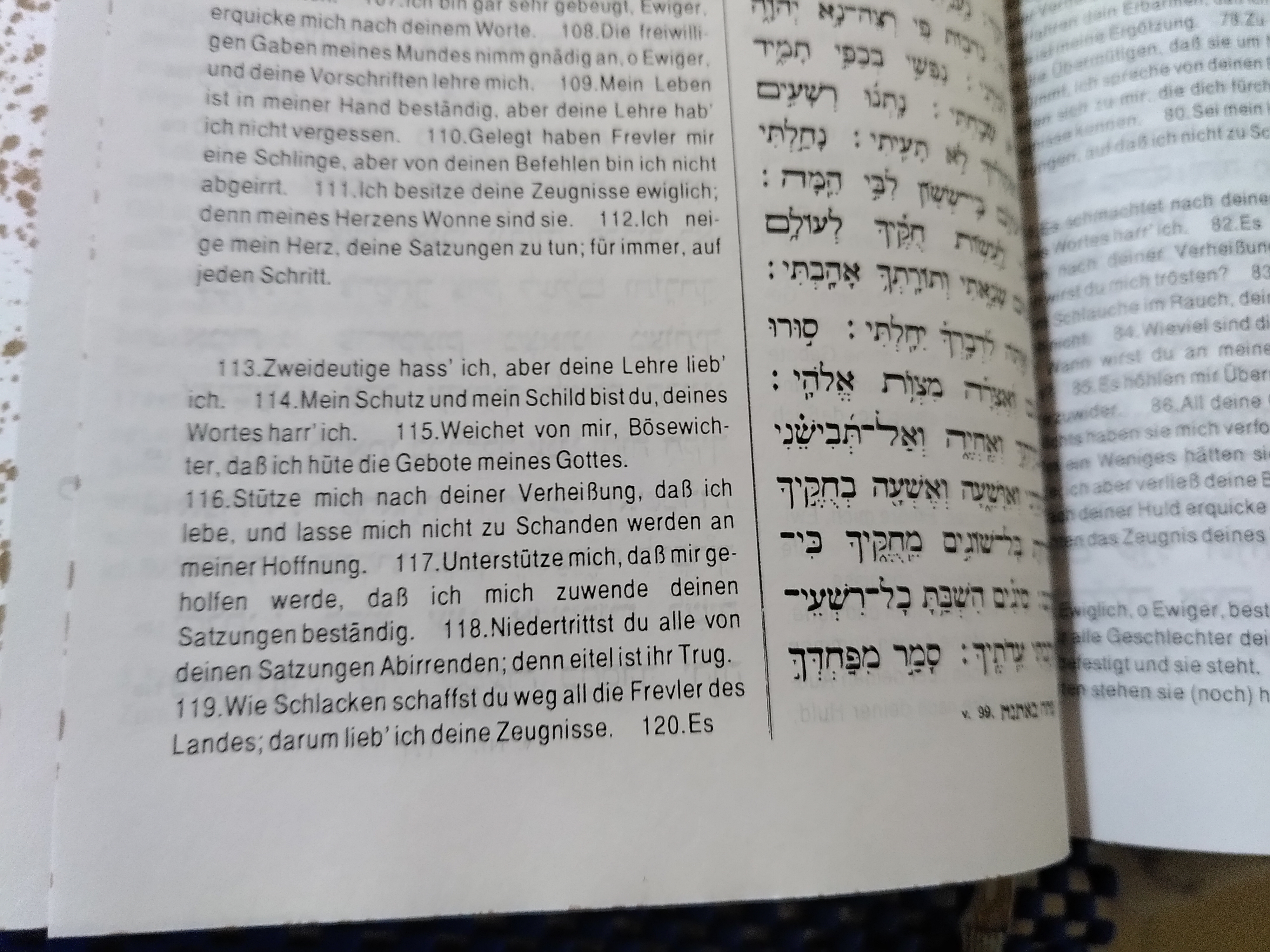 Samekh im Psalm 119